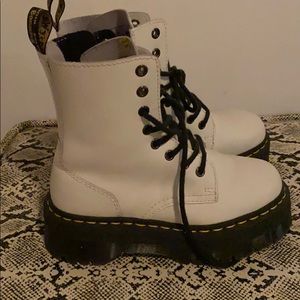 Dr Martins White Jadon Platform Boot